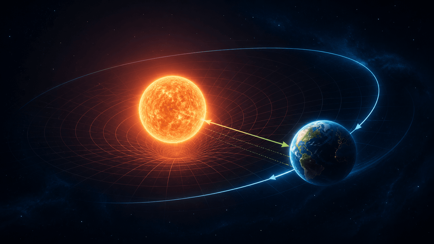 Interactive gravity and planetary orbit lesson visual
